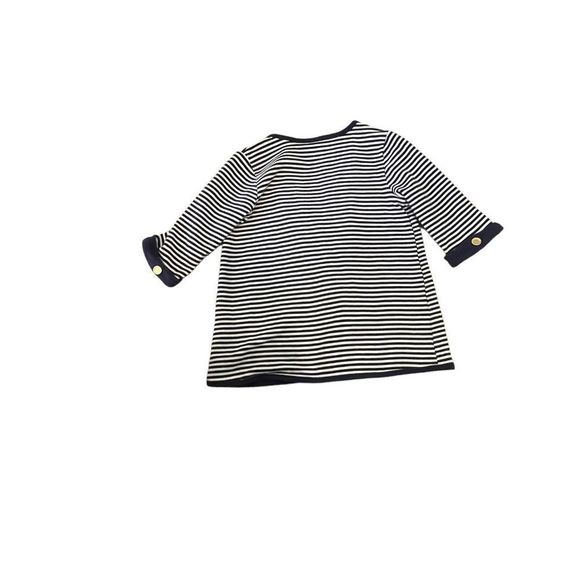 Lydia Jane Button Down Spring Blue And White Striped Sweater, 3T - Picture 4 of 6